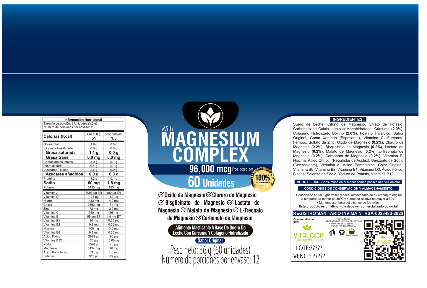 Magnesium Complex frasco x 60