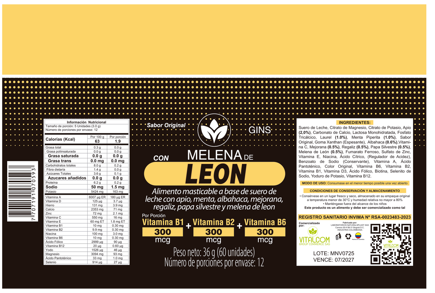 Melena De Leon frasco x 60